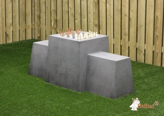 Sommerbutikken AS - Sjakkbord betong HeBlad