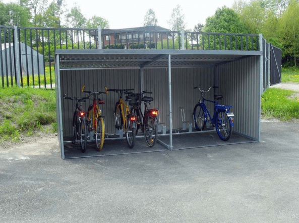 Sommerbutikken AS - Sykkeltak med sykkelstativ