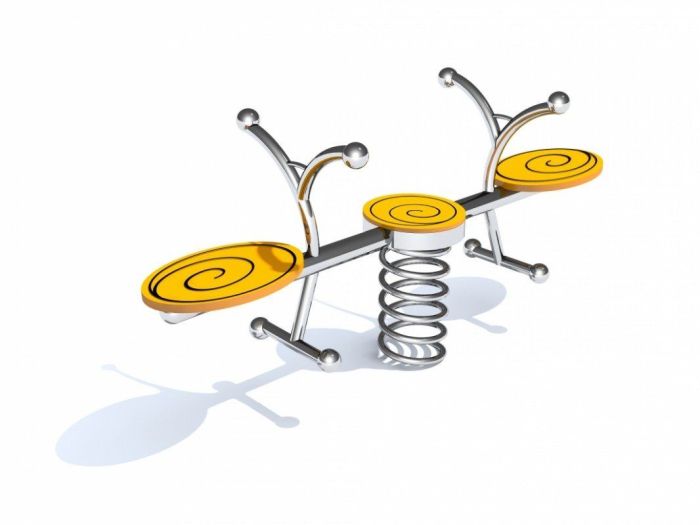 Sommerbutikken AS - Vippedyr i rustfritt stål for lekeplasser