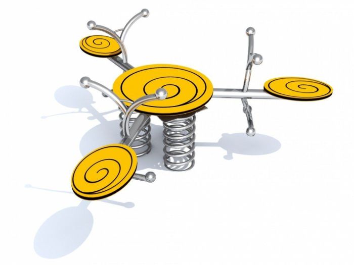 Sommerbutikken AS - Vippedyr i rustfritt stål for lekeplasser